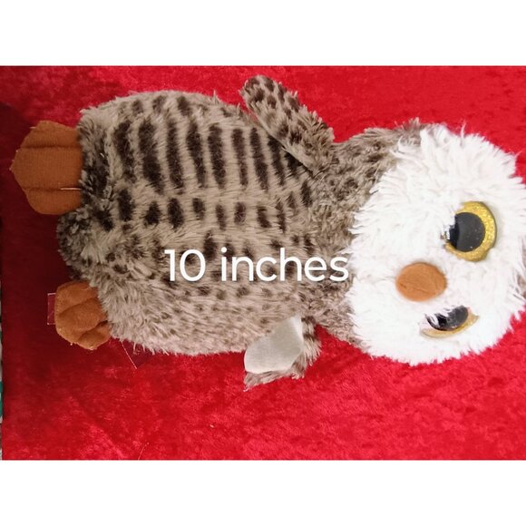 Gamble Pleasures Stuffed Plush Owl Toy 10" Soft Fluffy White & Brown - Picture 6 of 6